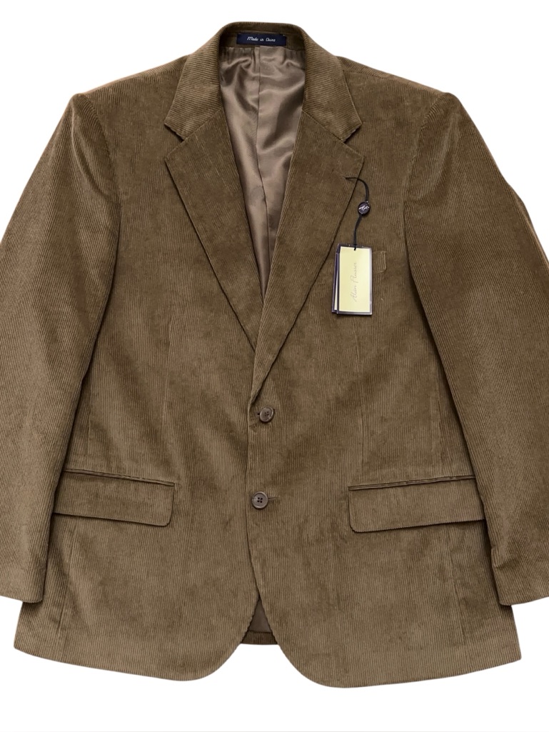 Alan Flusser Corduroy Blazer Jacket Mens 42s Short 100% Cotton Tan Brown New